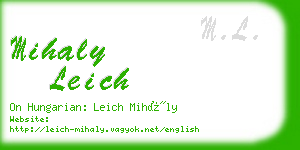 mihaly leich business card